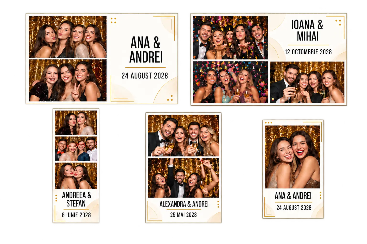 Modele fotografii personalizate pentru Oglinda Magica PicBooth